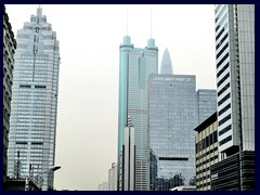 Some of the tallest buildings in Shenzhen, seen from Shennan: World Finance Center, Shun Hing Square, KK100.